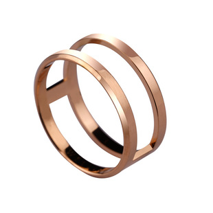 Ins Ring Fashion DW Titanium Steel Ring Couple's Ring Vacuum Plating 18K Rose Gold Stainless Steel Ring Fashion
