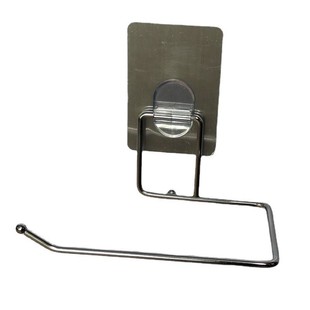 Seamless suction film Wall-mounted metal tissue holder bathroom suction cup roll paper holder nail-free paste roll paper holder