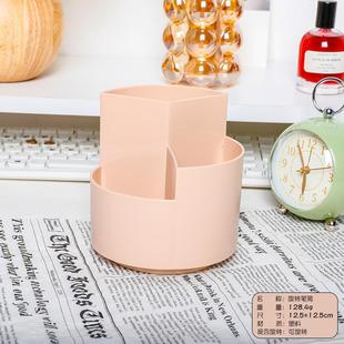 New rotatable pen container compartment layered cute large capacity office desktop personalized simple multifunctional storage box