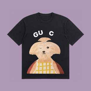 Cross-border. G home short sleeve. High version 25 new letter logo printing casual short sleeve T-shirt men and women