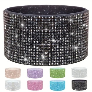 New Sparkling Diamond Silicone Stanley Cup Cover Ice Cup Cover Sports Water Bottle Space Cup Bottom Cover Car Water