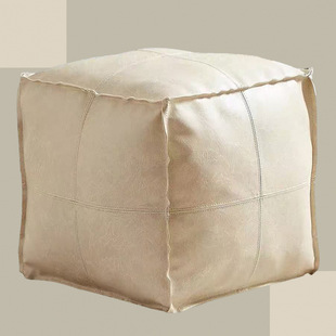 Internet Celebrity Leather Dun Dun Dun Used Clothes Storage Stool DIY Self-Filling Creative ins Style Living Room Sitting Dun Two Shell