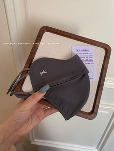 Three-dimensional fish bone ice silk sunscreen mask women's summer breathable face small eye angle anti-ultraviolet sunshade mask