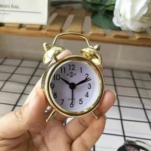 ll mechanical wind up chicken eat rice alarm clock retro nostalgic old metal creative student bedroom ringtones