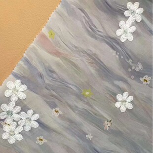 Factory direct new chiffon Yangzhou yarn Hanfu antique printing in stock supply support DIY