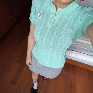 Sweep code! Seven Color RL Raff Embroidered Pony Label POLO Short-sleeved Knit Shirt Twist Lap Simple T-shirt