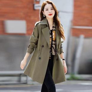 2023 autumn and winter new casual slimming Western style top women's windbreaker coat women's small high-grade overcoat women