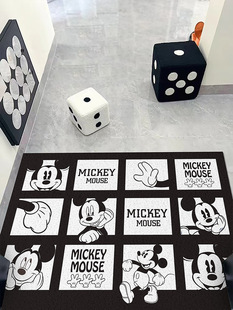 Mickey Entrance Floor Mat Cute Cartoon Non-slip Silk Ring Door Mat Entrance Dust Removal Wear-resistant Dirty-resistant Cuttable Floor Mat