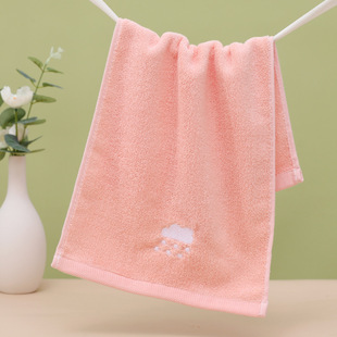 Wholesale cotton children's towel weather cartoon embroidered soft Children's cute face towel cotton plain absorbent small towel