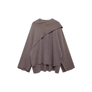 Zatrax2024 new autumn and winter new women's clothing high-end sense Korean style lazy style scarf cape coat coat