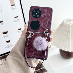 Применимо для Huawei pocket2 чехол для мобильного телефона с леопардовым принтом, портативный novaflip вегетарианский кожаный шнур анти-падение жесткий корпус для женщин
