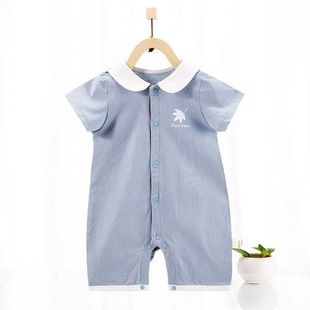 Children's one-body pajamas summer thin short-sleeved national fashion men's and women's home clothes children's pajamas baby's short-sleeved climbing clothes