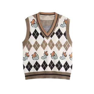 Knitted Vest 2023 Explosive V-neck Stacked Wear Spring New Niche Sleeveless Outer Wearing Vest All-match Vest