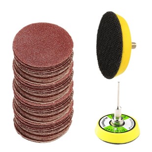 2 inch 100-2000 mesh adhesive disc +60 sandpaper disc brushed polishing sandpaper set