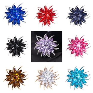 Brooch high-end cardigan art brooch flash Diamond elegant luxury chest decoration cheongsam suit buckle silk scarf buckle pin decoration