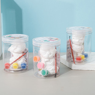Children's DIY plaster doll White embryo barrel painted graffiti coloring stall toy wholesale stall supply