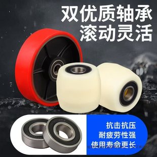 Forklift Accessories Hydraulic Forklift Wheel Reinforced White Pp Wheel Stacker Wheel Manual Truck Wheel