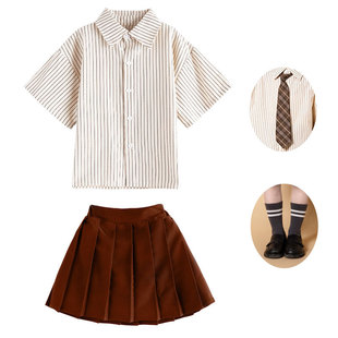 Children's Children's Cheerleading Suit College Style Uniform Primary School Students' Sports Meeting Class Suit Group Chorus Brother and Sister Suit