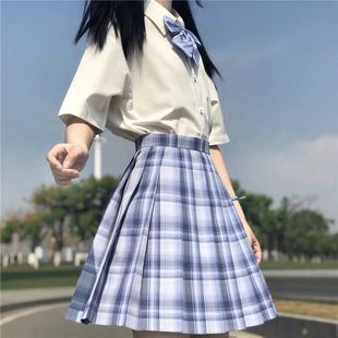 2024 new Japanese collection JK uniform plaid skirt women's short sleeve suit pleated skirt student jk school uniform wholesale generation