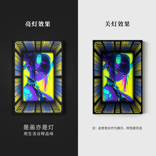 Cyberpunk интернет-кафе висящие световые огни KTV бар светящееся живопись
