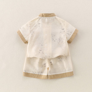 New Chinese Style Split suit Summer Boy's Thin Chinese Style Hanfu Tang Suit Two-piece Children's Clothing