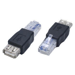 Сетевой интерфейс RJ45 к USB Женский адаптер USB к сетевому кабелю Хрустальная головка USB Женский к RI45 Хрустальная головка