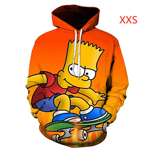 Factory supply cross-border animation 3D printing fashion fashion brand hooded sweater autumn and winter new couples casual sweatshirt