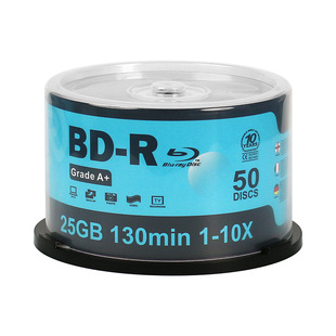 Оптовая Продажа с фабрики Blu-ray BD-R пустой диск 25 ГБ прижимная пластина DL 50 штук записывающий диск 1-10X