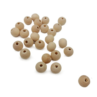 In stock wooden beads 5 ~ 30mm wood color lotus round beads diy beaded loose beads Hemu jewelry accessories factory direct sales