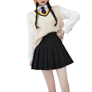 Pleated Skirt Women's Autumn and Winter Skirt High Waist Skirt 2022 New Style Short Skirt College A- line Trousers Skirt Women's Large Size Casual