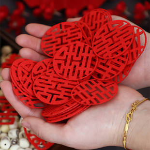 Wedding supplies mini small happy word hand throwing wedding room decoration wedding throwing multi-purpose felt happy word