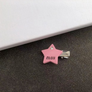 Hairpin 2023 new high-end miumiu hairpin side small clip bangs clip word clip broken hair small grab clip
