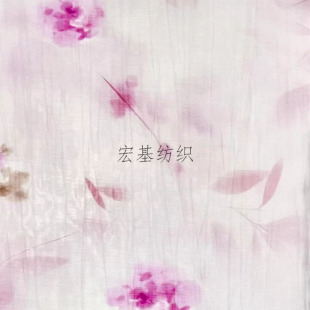 Woven fairy wrinkle spring and summer fabric small fresh printed fabric dress top clothing fabric factory direct sales