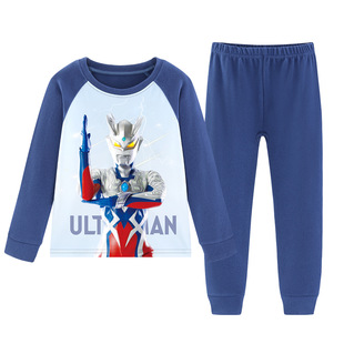 Комплект домашней одежды для мальчиков Ultraman Zeta осенняя зимняя мультяшная одежда осенняя одежда осенняя брюки Zeta набор домашней одежды