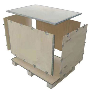 Manufacturer's steel belt packaging wooden box logistics fumigation-free removable enclosure box plywood buckle turnover box