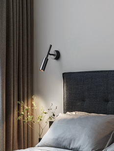 Minimalist bedside wall lamp light luxury copper bedroom background wall lamp Nordic apartment hotel room creative reading lamp