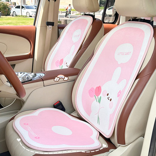 Blue Rain Car Headrest Waist Cute Comfortable Car Neck Pillow Plush Warm Bow Seat Waist Pillow Pillow