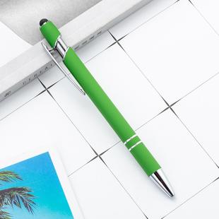 Cross-border creative touch screen ballpoint pen Meiji press metal pen wholesale capacitance pen printing logo spray aluminum pole pen