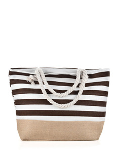 New Stitching Striped Beach Bag Women's Underarm Shoulder Bag Coarse Rope Casual Large Capacity Women's Canvas Bag