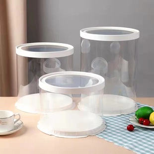 Round transparent cake box gift box fluid violent bear box wholesale black and white blue powder gold and silver red cake box