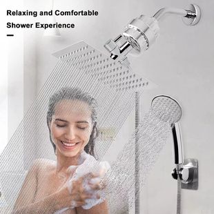 Foreign trade cross-border Amazon shower set stainless steel top spray combination set American high-end filter set