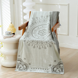 Four layers of gauze cotton bath towel soft and comfortable Bohemia 70*140 beach towel Indian sun god soft