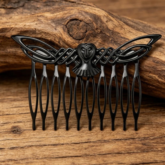 Amazon Halloween Gothic Dark Bat Celtic Hair Comb Hairpin Women's Hair Styling Tool Hair Accessories