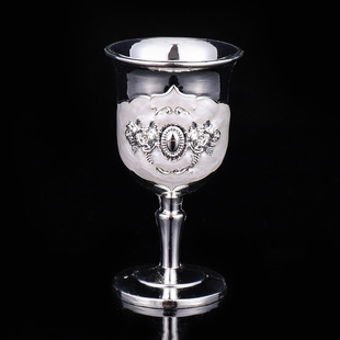 Factory Direct Handmade Silver Wine Cup Household Silver Cup Half Two and a Half 25ml One-sip Wine Cup Wine Method Holiday Gift