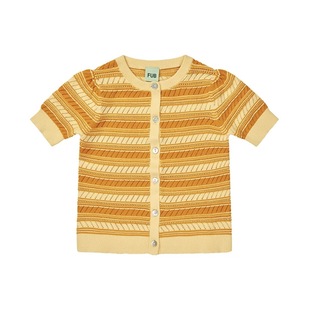 Spot ins style SS25 Датская FUB весенне-летняя мужская и женская детская одежда для малышей, детская семейная вязаная футболка-поло с короткими рукавами