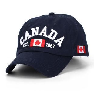 Трансграничный AliExpress Temu Взрывающаяся CANADA Трехмерная вышитая буква пара кепка весной и осенью бейсболка оптом