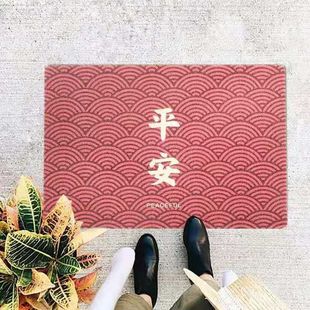 Light Luxury Household Geometric Crystal Velvet Entry Entrance Mat Floor Mat Foot Mat Entrance Hall Living Room Coffee Table Bedside Non-Slip Carpet
