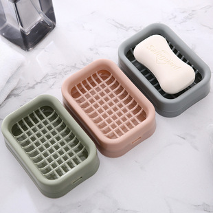 Soap Box Punch-Free Cute Creative Mesh Soap Box Drain Double-Layer Drain Soap Rack Home Soap Box Home