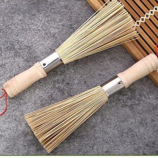 Natural bamboo brush old-fashioned pot brush pot brush bamboo pot brush kitchen brush bowl household cleaning brush Bamboo Broom