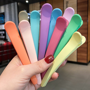 Hairpin Wash Top Clip One-character Clip Bangs Duckbill Clip Side Clip South Korea Headwear All-match Elegant Women's Candy Color Simple